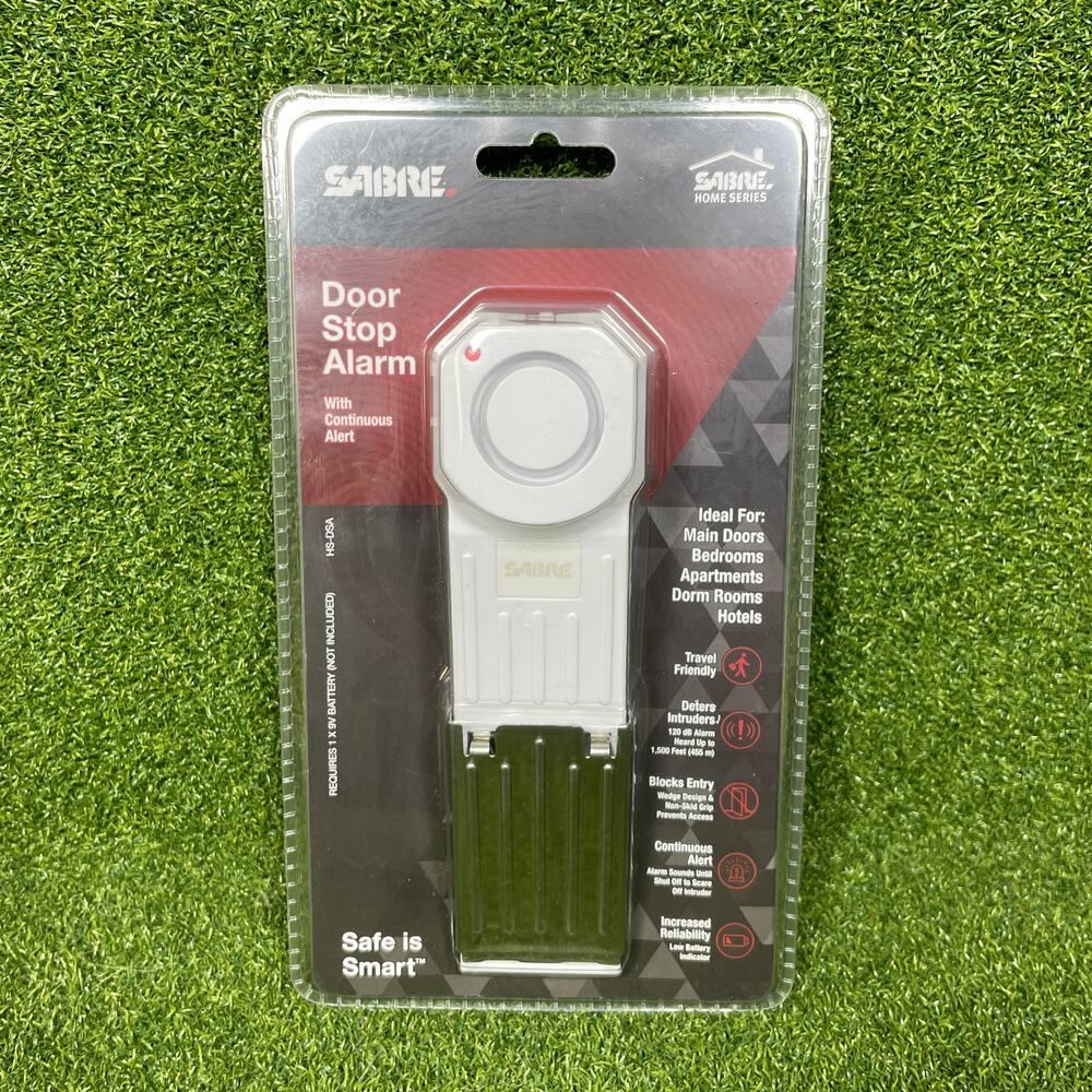 SABRE 120 dB Wedge Door Stop Security Alarm Extremely Loud Wireless Alarm Siren